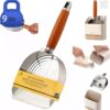 TabifurKitc Custom Extra Thick Cat Litter Scoop Set with Holder and Broom – Heavy Duty Multi-Functional Metal Litter Scooper for Fast and Easy Litter Cleaning