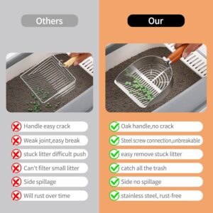 Alternative view of TabifurKitc Custom Extra Thick Cat Litter Scoop Set with Holder and Broom – Heavy Duty Multi-Functional Metal Litter Scooper for Fast and Easy Litter Cleaning